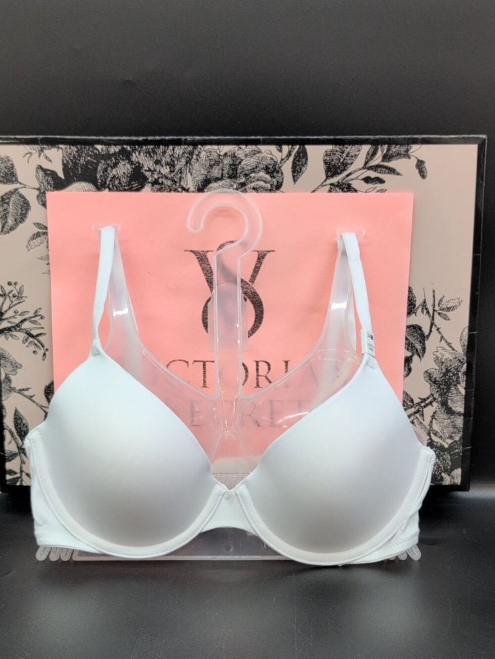 Victoria Secret Pink Wear Everywhere Lightly Lined Demi Bra 34B Optic White